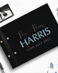 Custom Made Engraving & 3D Raised Acrylic, Vegan Leather Wedding Guest Book, Personalised Alternative/ Traditional Guestbook Keepsake, Party Decor