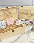Personalised Marble Coaster, Tumbler & Jewellery Case Set in Custom Engraved Wooden Box, Mom Maid of Honour Bridesmaid Proposal Wedding Gift