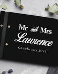 Custom Made Engraving & 3D Raised Acrylic, Vegan Leather Wedding Guest Book, Personalised Alternative/ Traditional Guestbook Keepsake, Party Decor
