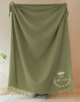 Personalised Embroidery Premium Wool Blend Throw Blanket