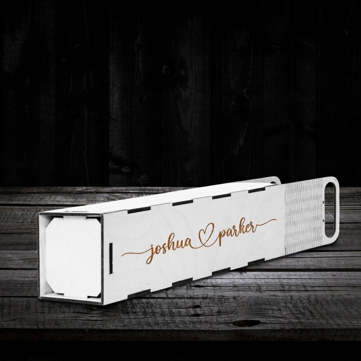 Custom Made Laser Cut & Engraved Wooden Wine Box, Personalised Plywood/ MDF Name/ Logo Wedding, Birthday, Corporate Carry Wine Bottle Gift Boxes