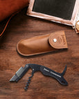 Personalised Matte Black Wine Corkscrew, Bottle Opener, Custom UV Printed Logo Knife/Foil Cutter, Corporate, Groomsmen, Dad, Christmas Gift