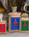 Personalised Nutcracker Christmas Kid Toy Sack, Customised North Pole Delivery Jute Bag, Xmas Presents Family Tradition, Linen Gift Storage