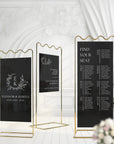 Personalised Acrylic Reception Wedding Welcome Signage Bundle, Custom UV Print 3 Mirror Signs Set , Engagement/ Bridal Shower Birthday Decor