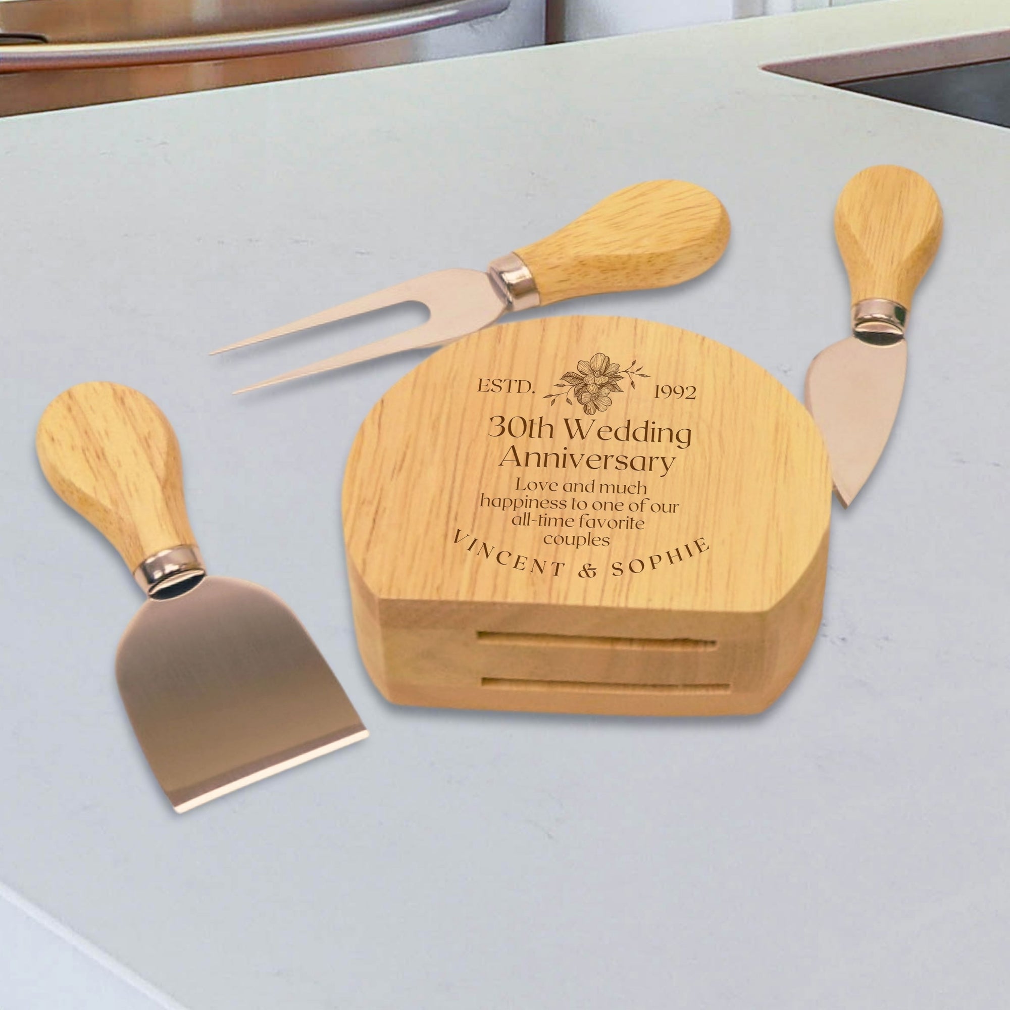 Personalised Glass, Marble Coaster, Cheese Knifes Set in Custom Engraved Wooden Box, Maid of Honour, Mum, Bridesmaid Proposal Wedding Gift