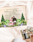 Personalised Watercolour Painting Couple Wedding Wooden Keepsake Box, Custom UV Printed Memory Engagement Treasure Storage, Anniversary Gift