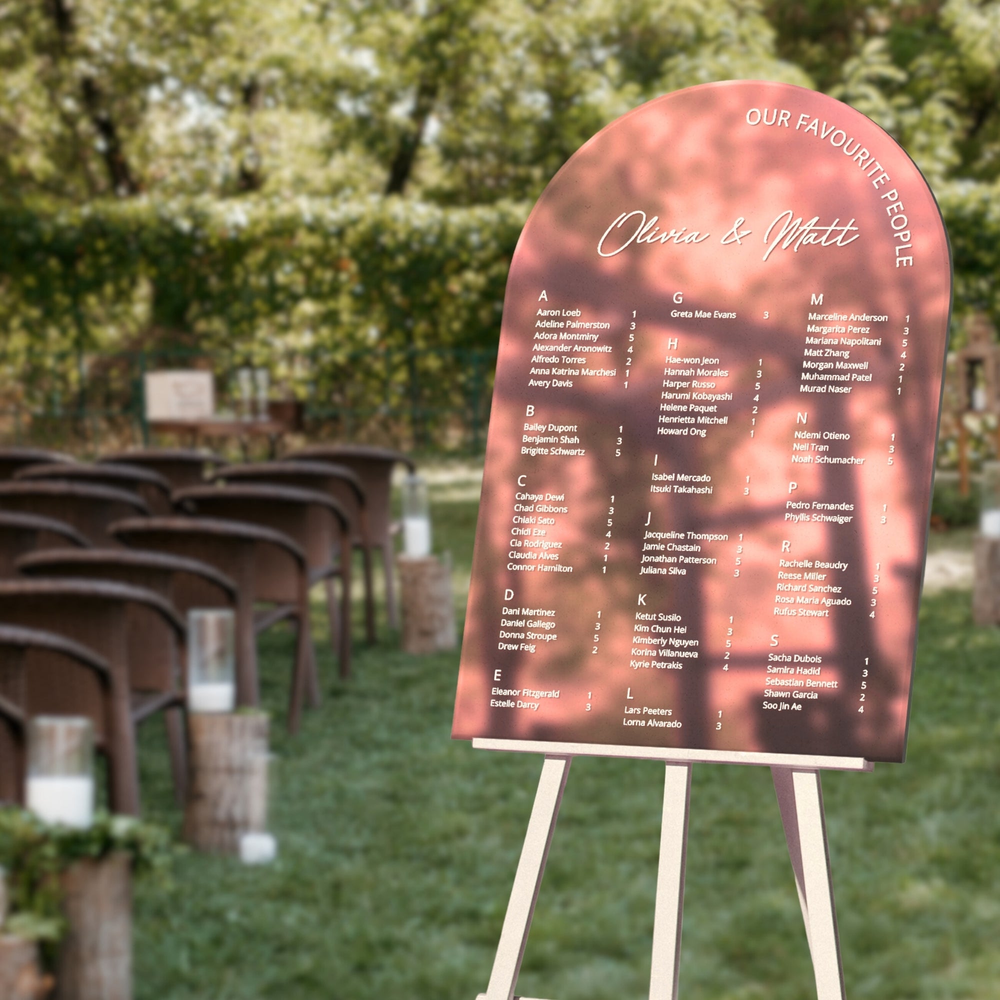 Personalised Wedding Seating Chart Arch Sign, Custom Print Guest Plan Find Your Seat Mirror Signage, Engagement Bridal Shower Birthday Decor