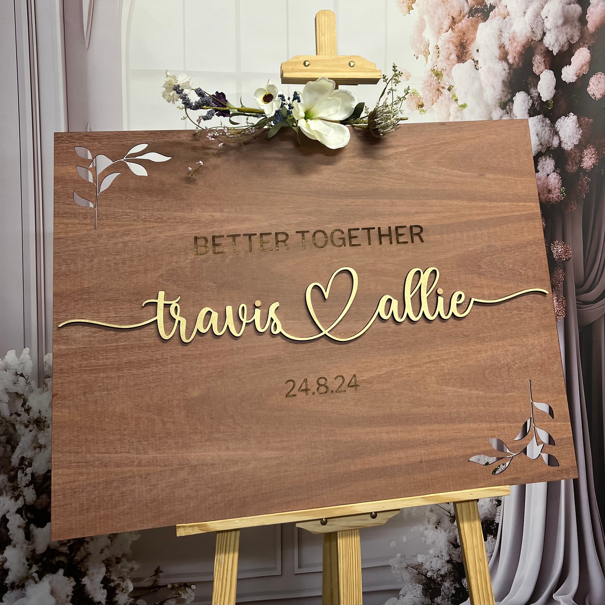 Personalised Raised 3D Letter MDF Wooden Welcome Wedding/ Event Signage