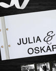 Custom Made 3D Raised Acrylic & Vegan Leather Wedding Guest Book, Personalised Logo Alternative/ Traditional Guestbook Keepsake, Party Decor