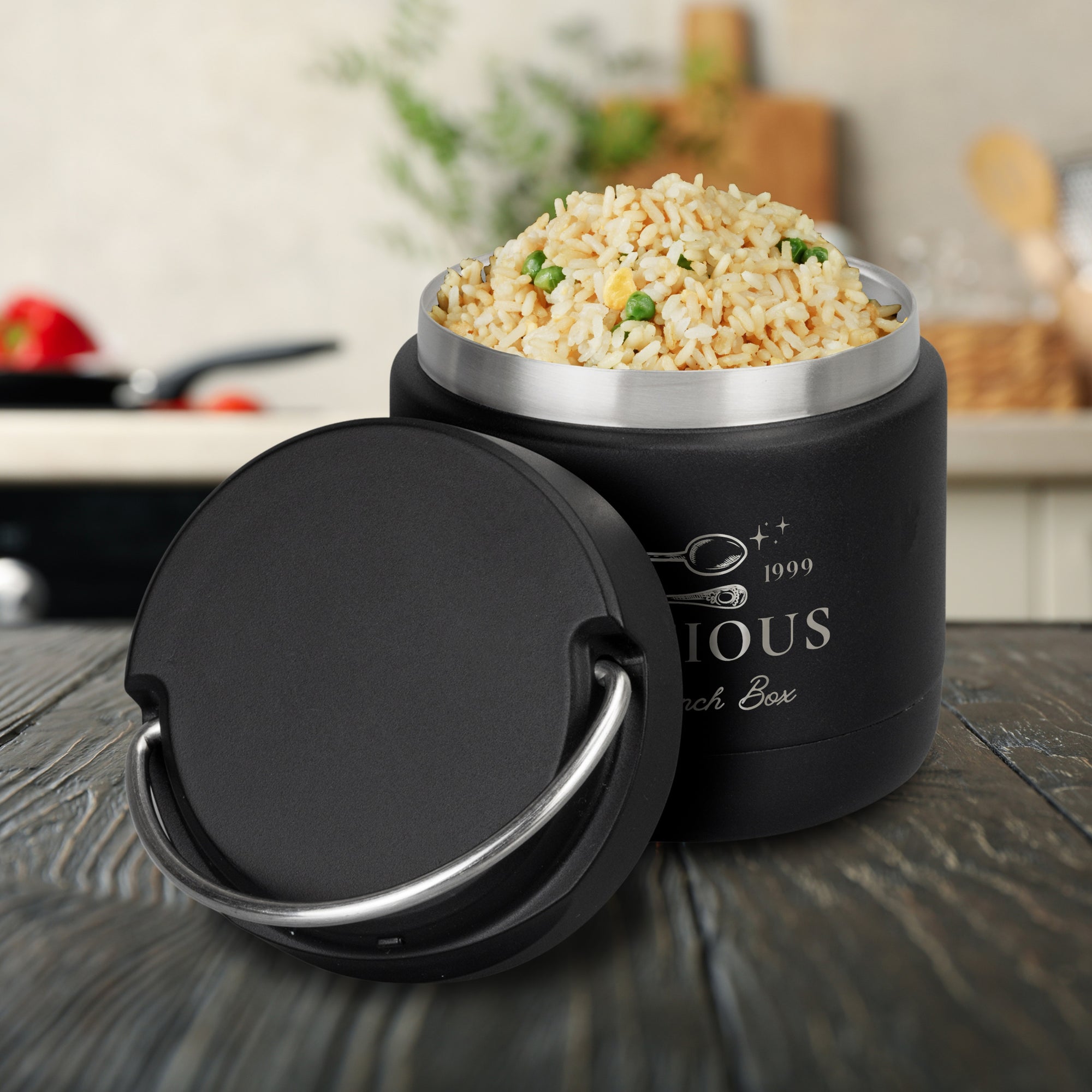 Personalised Stainless Steel Vacuum Food Jar, Personalised Lunch Box, Custom Engraved Thermal Flask, Mother Father Day's Present, Kid Snack Thermos Storage, Container, Logo Branding Corporate Gift