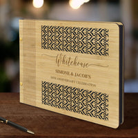 Custom Laser Cut & Engraved Wooden Wedding Guest Book, Personalised Plywood Alternative/ Traditional Birthday Guestbook Keepsake, Rustic/ Vintage Party Decor