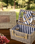 Custom Engraved Cooler Picnic Wicker Basket 4 People, Travel, Beach, Park Anniversary, Housewarming, Wedding Carry Hamper, Personalised Gift
