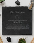 Personalised Memorial Square Slate Sign, Custom Engraved In Loving Memory Garden Stone, Funeral Cemetery Plaque, Loss of Loved One Pray Gift