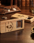 Personalised Square Wooden Bottle Opener, Custom Engraved Beer Popper, Dad Groomsmen Proposal Wedding Favours, Christmas Logo Corporate Gift