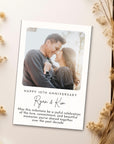 Custom UV Print Wooden Photo Plaque, Personalised Acrylic Picture Display Frame Stand, Anniversary, Birthday, Couple Gift Wedding Invitation