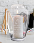 Personalised Memorial Evocative Glass Vase Candle Holder, Custom Engraved In Loving Memory, Funeral Celebration, Prayer, Loss Wedding Gift