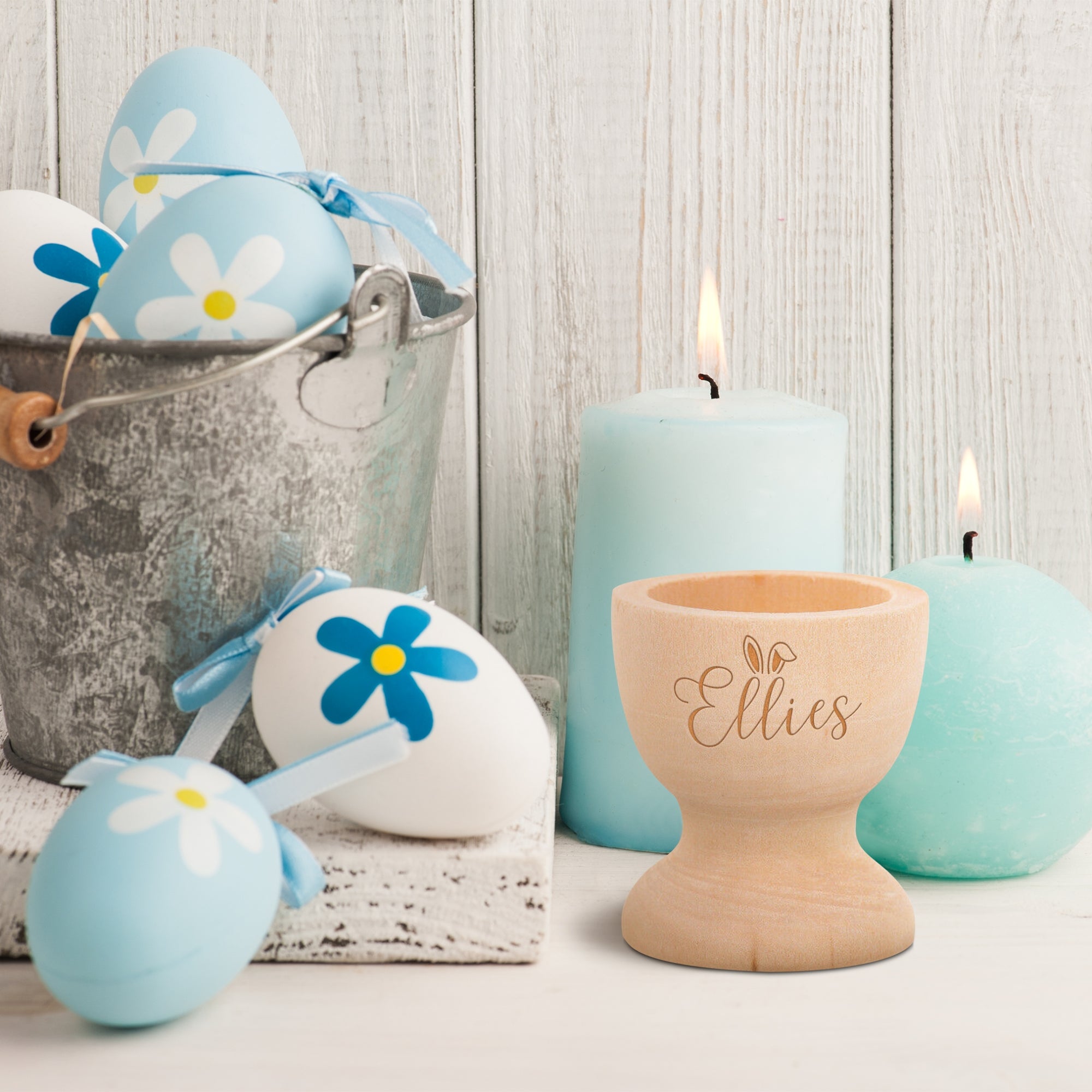 Personalised Wooden Easter Bunny Cup, Custom Engraved Rabbit Egg Shot Holder, First Birthday Baby Christian Baptism Keepsake, Christmas Gift