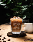 Personalised Double Wall Insulated Glass Coffee Mug, Custom Engraved Logo Tea Cup, Wedding Favour Mom Dad Birthday, Christmas Corporate Gift