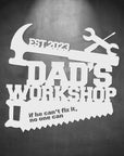 Personalised Garage Shed Sign, Custom Laser Cut Wall Art, Stylish Home Decor, Mechanic Workshop, Handyman Tools Signage, Dad Man Cave Plaque