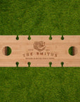 Personalised Portable Foldable Bamboo 8 People Picnic Table & Wine Glasses, Custom Outdoor Picnic, Wedding, Anniversary, Housewarming Gift