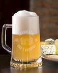 Personalised 510ml Italian Beer Tankard Glass, Engraved Brewery Mug, Custom Logo Tumbler, Corporate/ Father/ Housewarming Gift, Wedding/ Groomsmen/ Bridesmaid Favour