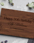 Custom Engraved Wooden Birthday Guest Book, Personalised Plywood Alternative/ Traditional Guestbook Keepsake, Rustic/ Vintage Party Decor
