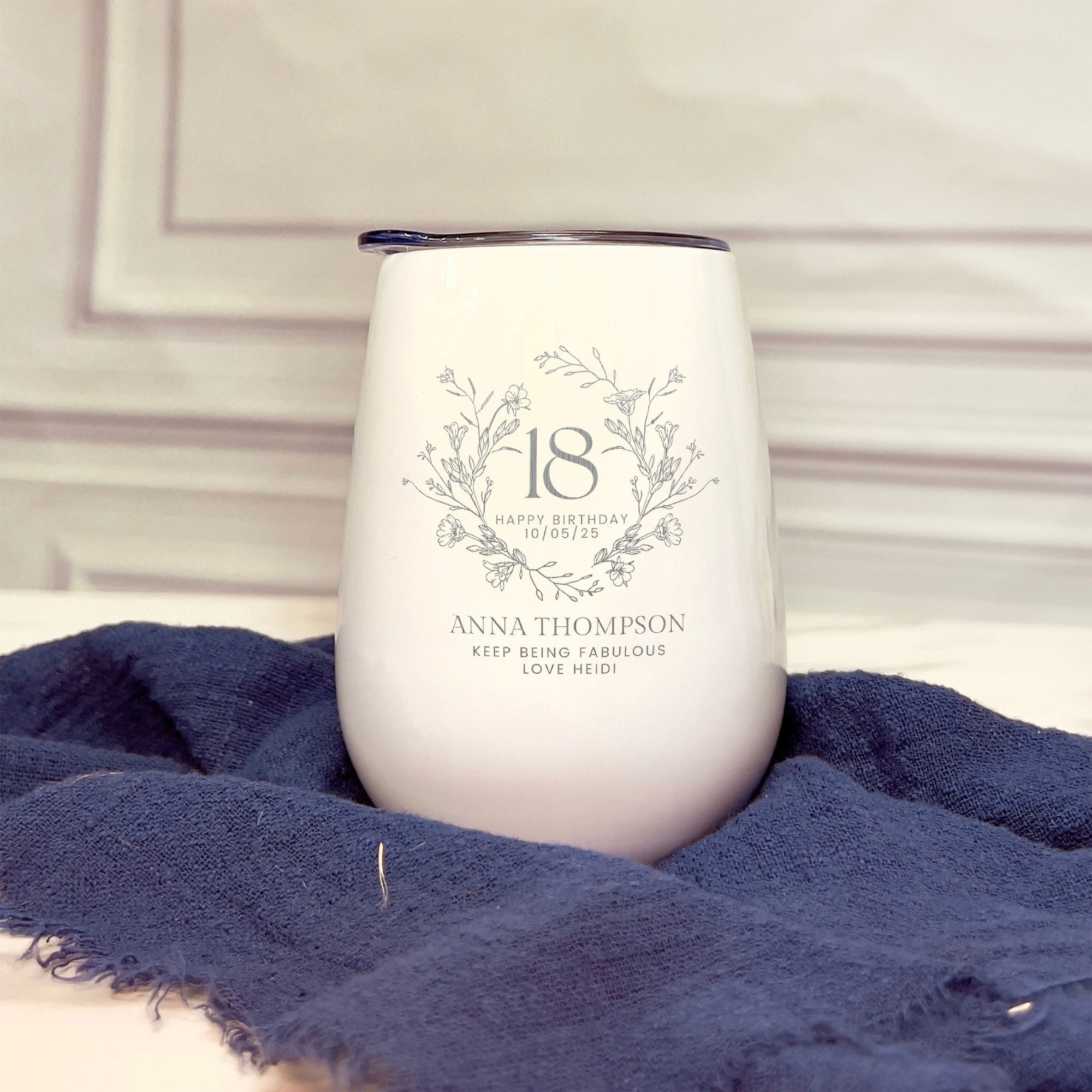 Personalised Champagne Glass, Tumbler, Jewellery Case Set in Custom Engraved Wooden Box, Maid of Honour Mum Bridesmaid Proposal Wedding Gift