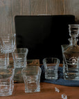 Personalised Prism Whiskey Decanter & 6 Scotch Glasses Box Set , Custom Engraved Whisky Barware, Housewarming, Groomsmen, Dad, Birthday Gift