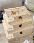 Custom Engraved Zodiac Celestial Sign Wooden Keepsake Box