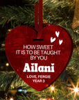 Personalised UV Printed Acrylic Christmas Ornament for Teacher