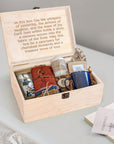 Personalised Floral Wedding Wooden Keepsake Box, Custom Names & Date UV Printed Memory Engagement Treasure Storage, Anniversary Couple Gift
