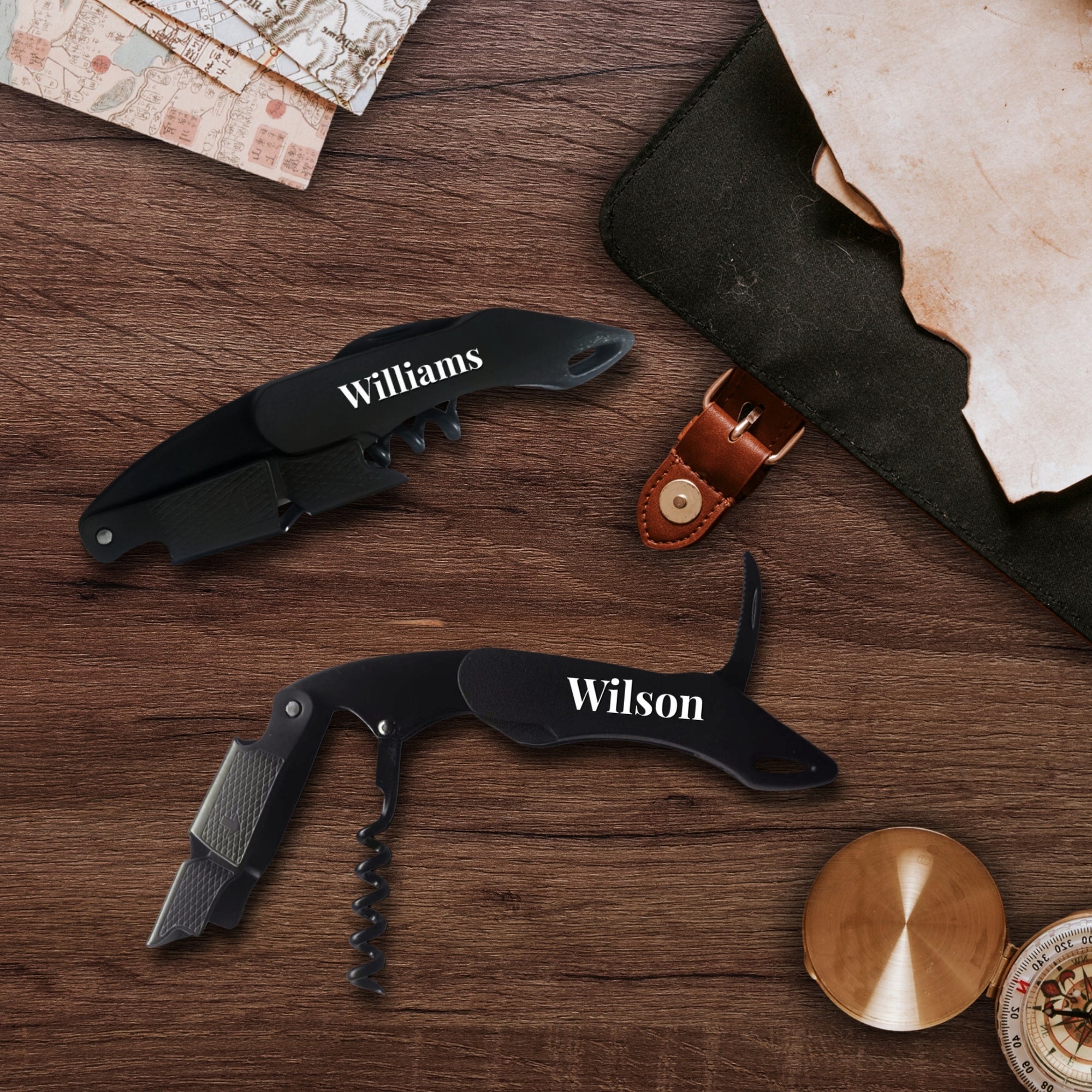 Personalised Whiskey Glass, Slate Coaster, Black Matte Hip Flask, Corkscrew Set in Custom Engraved Wooden Box, Father Groomsman Wedding Gift