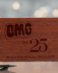 Custom Engraved Wooden Birthday Guest Book, Personalised Plywood Alternative/ Traditional Guestbook Keepsake, Rustic/ Vintage Party Decor