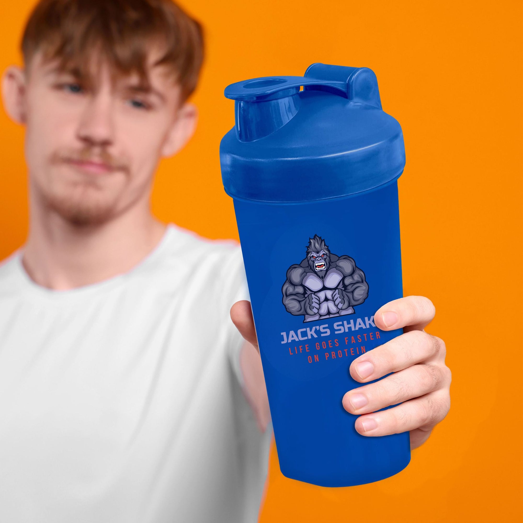 Personalised 600ml Protein Shaker & Mixing Ball, Custom Print Logo Sport Travel Drinking Bottle, Gym Lover Blender, Work Out Corporate Gift
