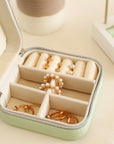 Personalised Travel Jewellery Case, Custom Printed Portable Accessories Box, Rings Storage Holder, Earrings Organiser, Bridesmaid, Mom Gift