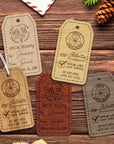 Custom Engraved Wooden/ Acrylic Christmas Gift Tags, Personalised Santa Special Delivery Present Swing Tag, North Pole Express Stocking Tag