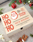 Personalised Wooden Kid Christmas Eve Box, Custom UV Print Photo Keepsake Treasure Storage, First Xmas Mr Mrs, New Home, Memorial Decor Gift