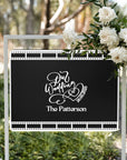 Custom 3D Acrylic Black Wedding Cinefilm Guest Book Alternative, Personalised Couple Name & Date Instax Polaroid Photo Sign, Welcome Signage