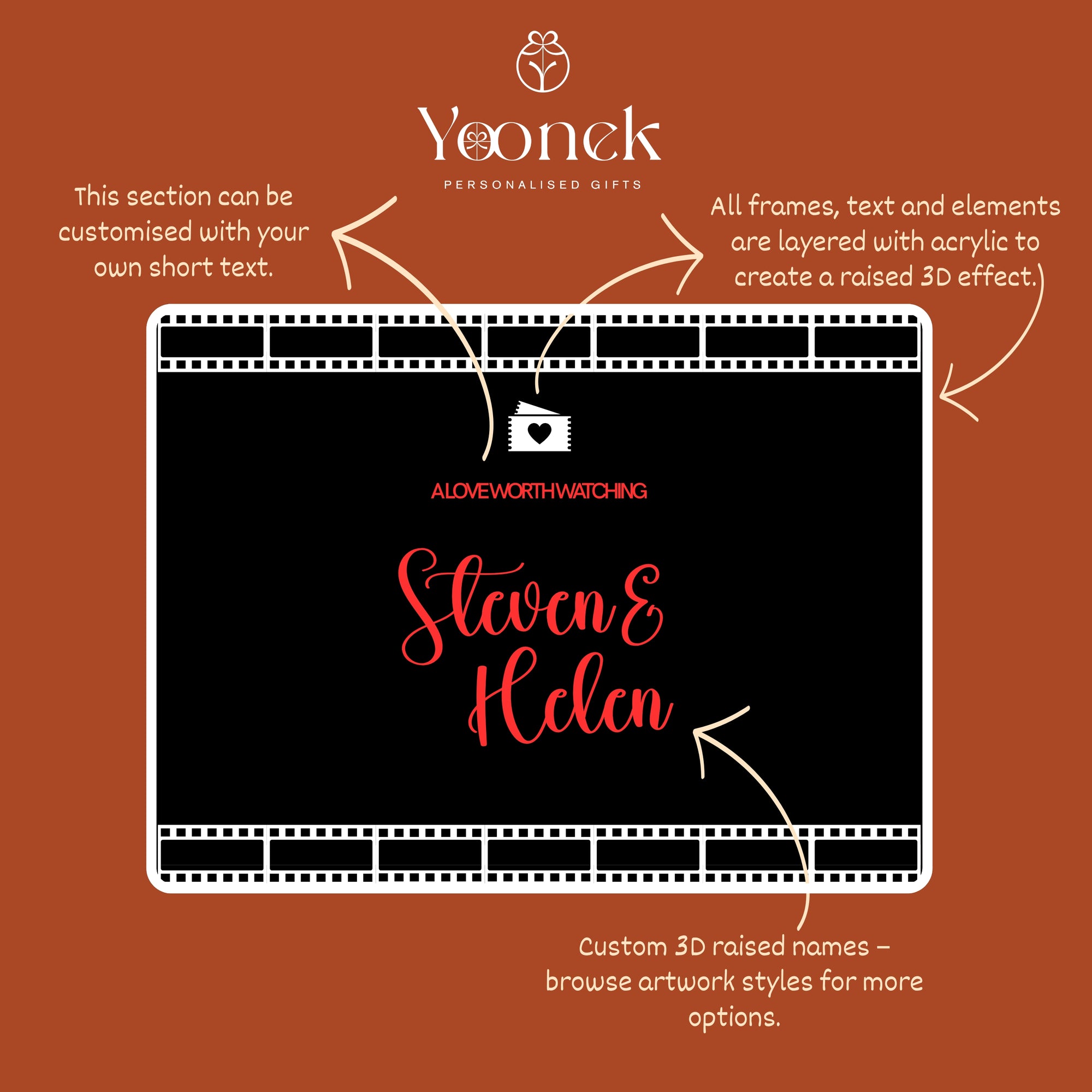 Custom 3D Acrylic Black Wedding Cinefilm Guest Book Alternative, Personalised Couple Name & Date Instax Polaroid Photo Sign, Welcome Signage