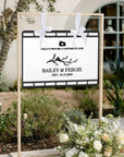 Custom 3D Acrylic White Wedding Cinefilm Guest Book Alternative, Personalised Couple Name & Date Instax Polaroid Photo Sign, Welcome Signage