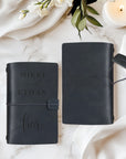 Custom Engraved Cowhide Leather Vintage His/ Her Vow Book, Personalised Wedding Ceremony Booklet Groom, Bride Speech Notebook, Keepsake Gift