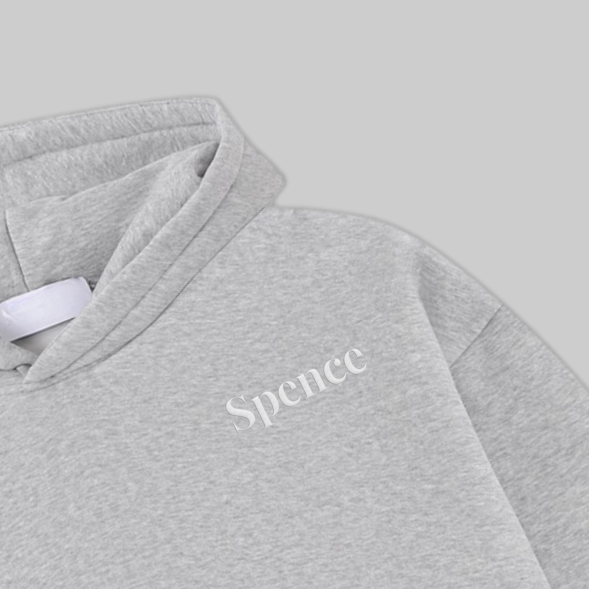 Custom Embroidered 520gsm Heavyweight Unisex Gray Hoodie with Pocket, Personalised Sweatshirt