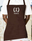 Custom Embroidered Adjustable Kitchen Apron/ Chef, BBQ, Handyman, Gardener, Farmer, Waiter, Workshop Crossover Pocket Bib, Housewarming Gift