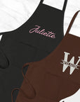 Custom Embroidered Adjustable Kitchen Apron/ Chef, BBQ, Handyman, Gardener, Farmer, Waiter, Workshop Crossover Pocket Bib, Housewarming Gift