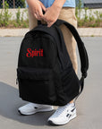 Custom Embroidered Black Laptop Backpack, Personalised Name Casual Zippered School Bag, University, Work, Travel, Graduation, Corporate Gift