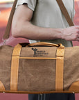 Custom Embroidered Canvas Duffle Bag, Personalised Large Gym/ Travel/ Overnight Carry On/ Shoulder Weekender Bags, Groomsmen, Dad Xmas Gift