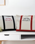 Custom Embroidered Canvas Tote, Personalised Logo Travel School Shoulder Bag, Bridesmaid Party Destination Wedding Favor Xmas Corporate Gift