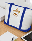 Custom Embroidered Canvas Tote, Personalised Logo Travel School Shoulder Bag, Bridesmaid Party Destination Wedding Favor Xmas Corporate Gift