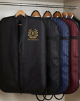 Custom Embroidered Carry Striped Suit Bag Personalised Travel Garment Zipper Storage, Business Vest Formal Clothing Organiser Groomsman Gift