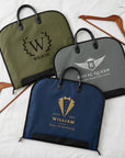 Custom Embroidered Carry Suit Bag, Personalised Travel Garment, Dress Zipper Storage, Business Vest Formal Clothing Organiser Groomsman Gift